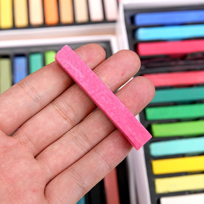 122436色彩色粉笔颜料绘色粉绘画套装初学者粉彩棒画笔