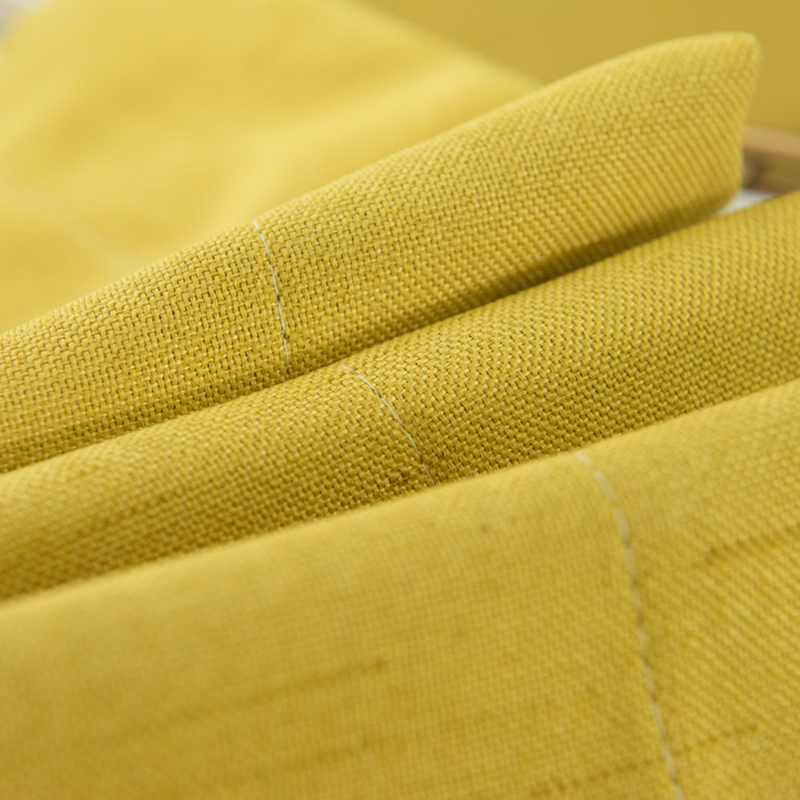 美帮汇现代简约北欧纯色遮光定制窗帘布隔热拼接落地窗飘窗客厅卧室定制 黄色布帘(不含拼接) 宽1.5*高2.7-打孔款