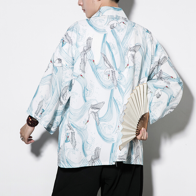 中国风唐装古风汉服男装中式禅服书生古装汉元素民族服装道袍外套