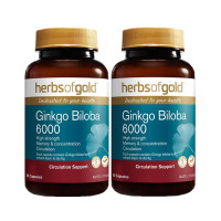 澳洲HerbsofGold和丽康银杏叶记忆力胶囊营养脑神经120粒 膳食营养补充剂原装进口中老年营养保健