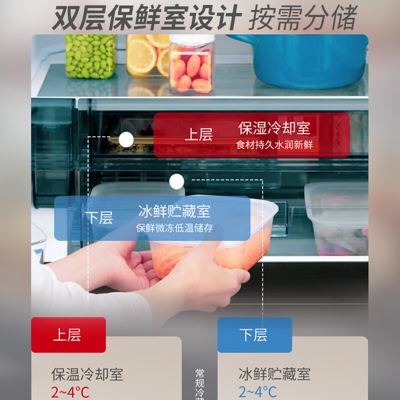 夏普455升日式六门多门冰箱PCI净离子群净味保鲜变频一级能效自动制冰家用原装进口高端冰箱 SJ-MF46K-W