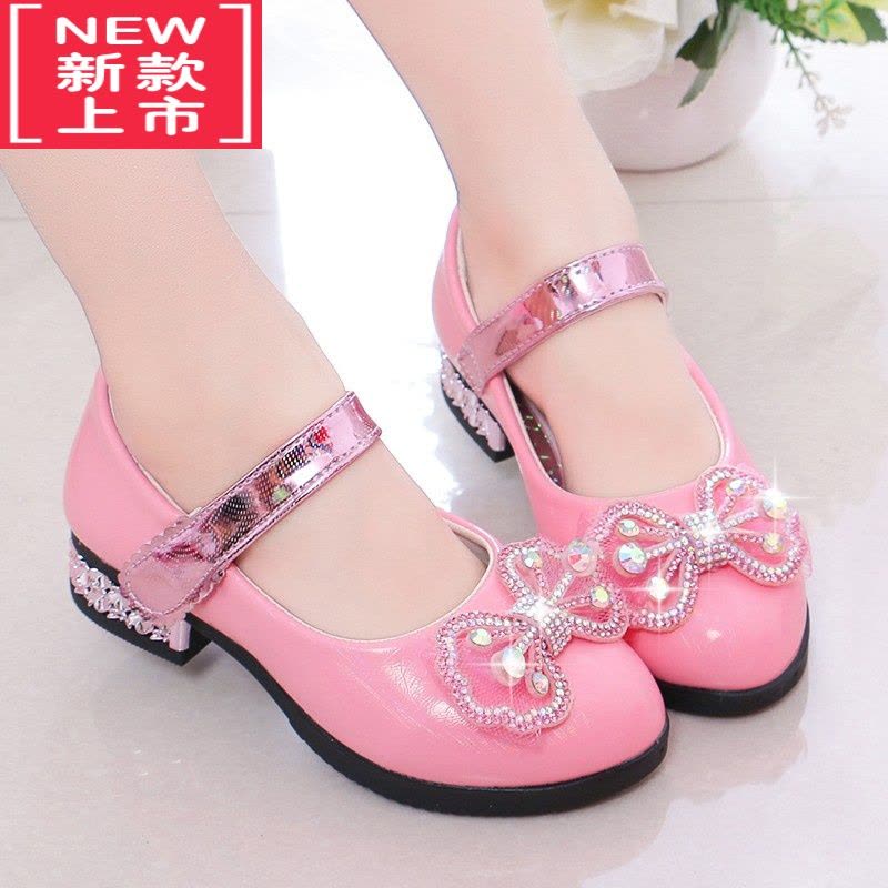 可莉允2022春秋新款时尚百搭中大童女童公主皮鞋儿童演出鞋小学生舞蹈鞋运动休闲鞋图片