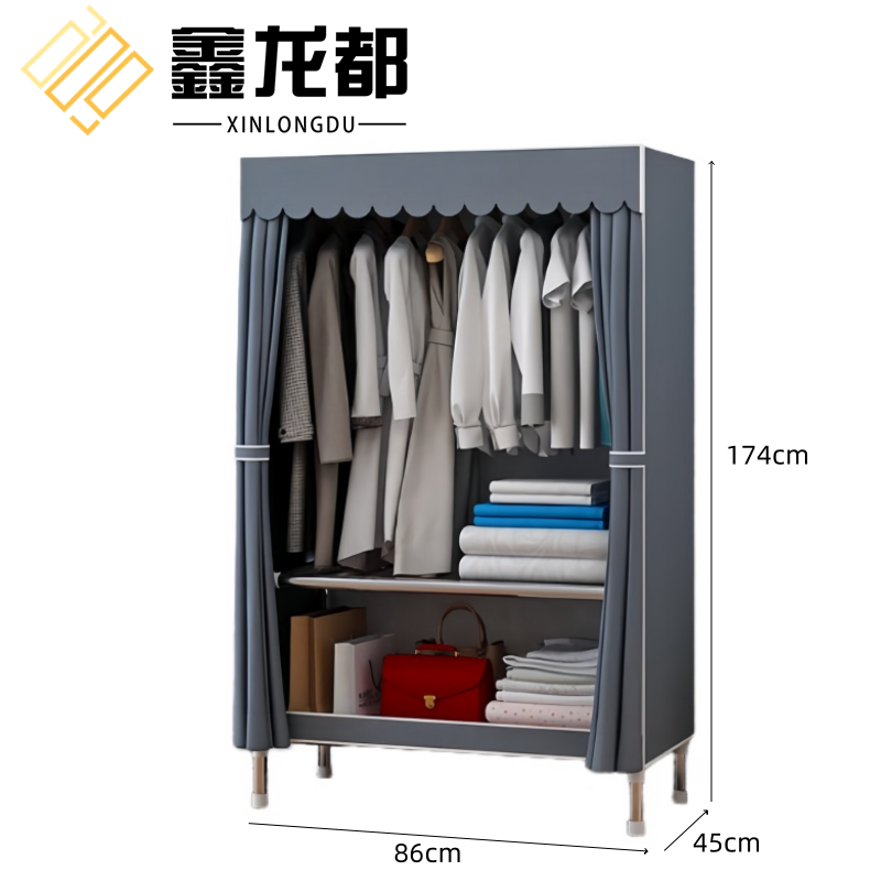 鑫龙都简易衣柜高清大图