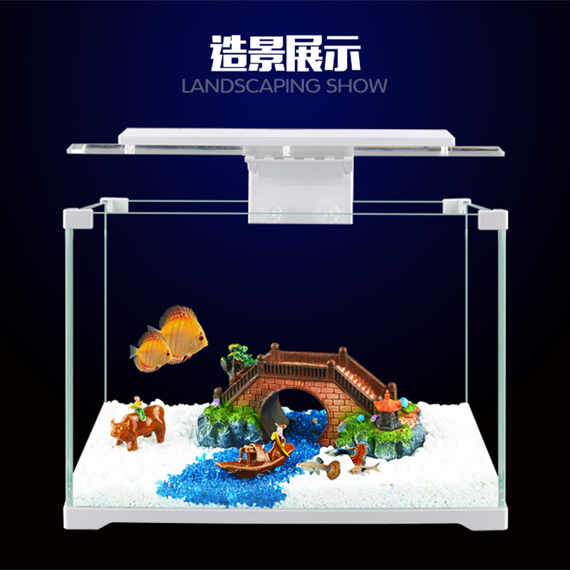 水族箱鱼缸造景装饰树脂工艺品仿真古木中小号假石高清大图