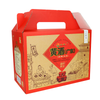 客来客往 广东客家黄酒 梅州客家娘酒 经典火炙黄酒(广东)14%voL 650mL*2坛/礼箱