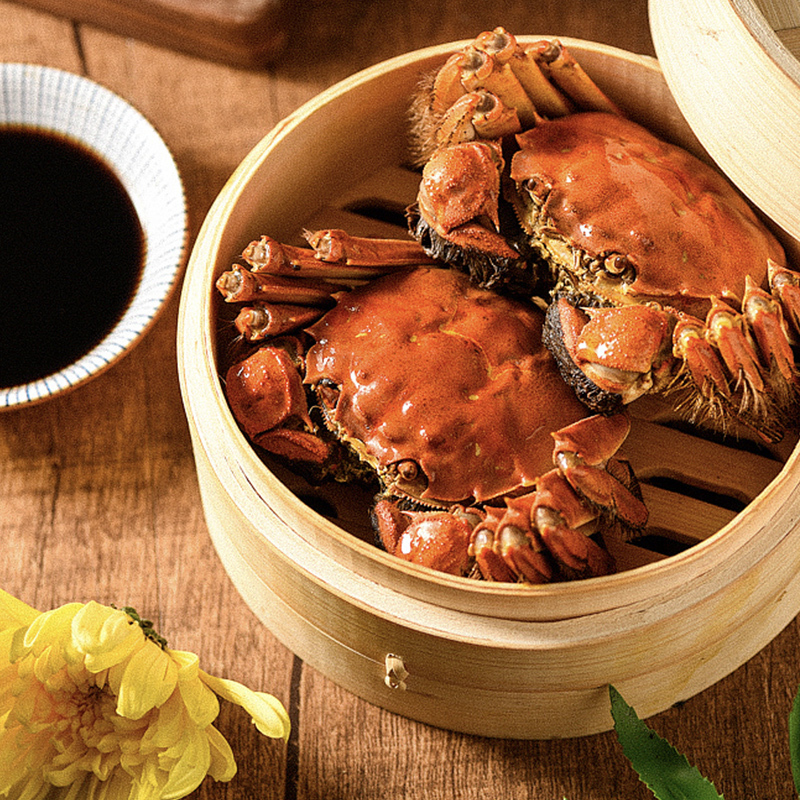 [活蟹]自然译鲜活螃蟹 精品红膏生鲜大闸蟹 公4.0-4.5两 母3.0-3.5两 5对10只装