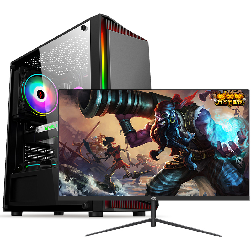 铭能 i9级十二核E5-2673V3/RTX2060S 8G独显/32G内存/512G固态 台式电脑 台式机 电脑主机 组装电脑 家用办公电脑商务娱乐学生游戏电脑台式+27英寸全套