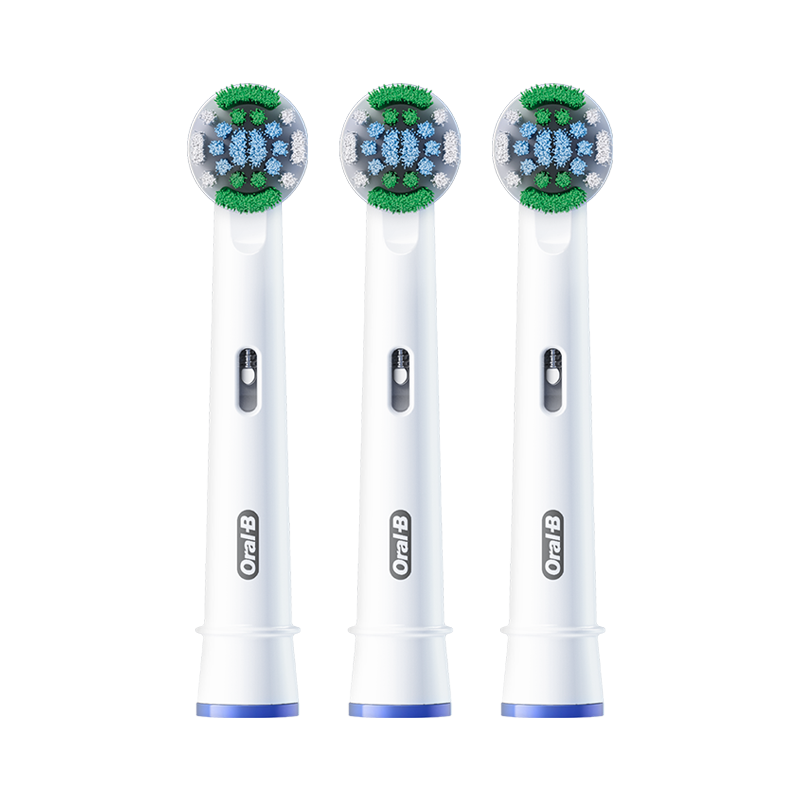 欧乐B 电动牙刷头 成人精准清洁X型刷头3支装 EB20 RX-3 适配成人D/P/Pro系列牙刷