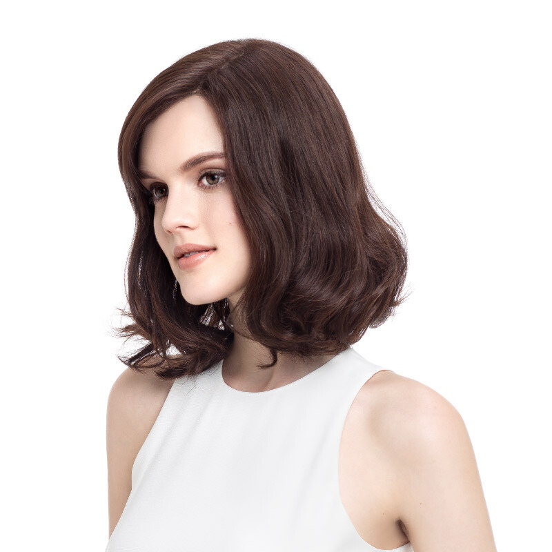 瑞贝卡rebecca假发女士时尚商务波波头中分刘海波浪短卷发逼真整顶