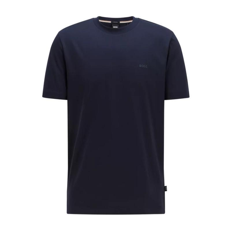 Hugo boss平纹针织T恤 2024夏季经典简约舒适休闲圆领平直下摆男士棉质短袖