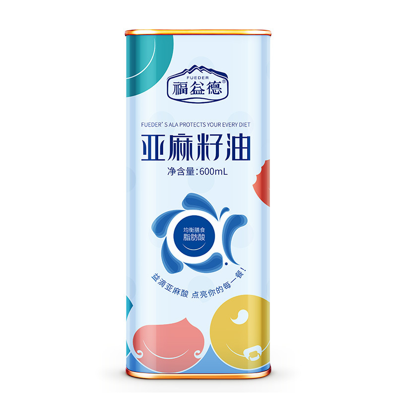 SNWQ福益德亚麻籽油一级冷榨食用油600mL