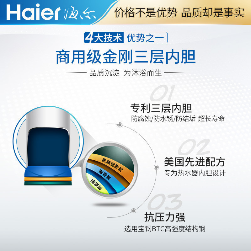 Haier/海尔空气能热水器 乐尚 200升家用大水量 空气源电热泵双能源速热 智能节能 智能除霜