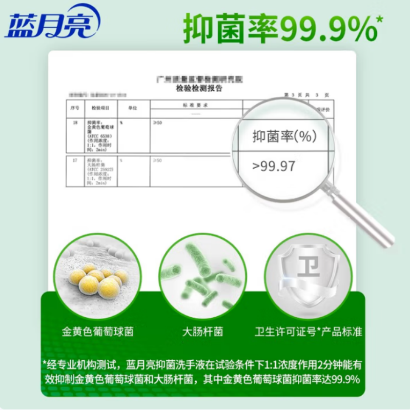 蓝月亮 10001483 抑菌洗手液500g*2+抑菌洗手液瓶补500g*2高清大图