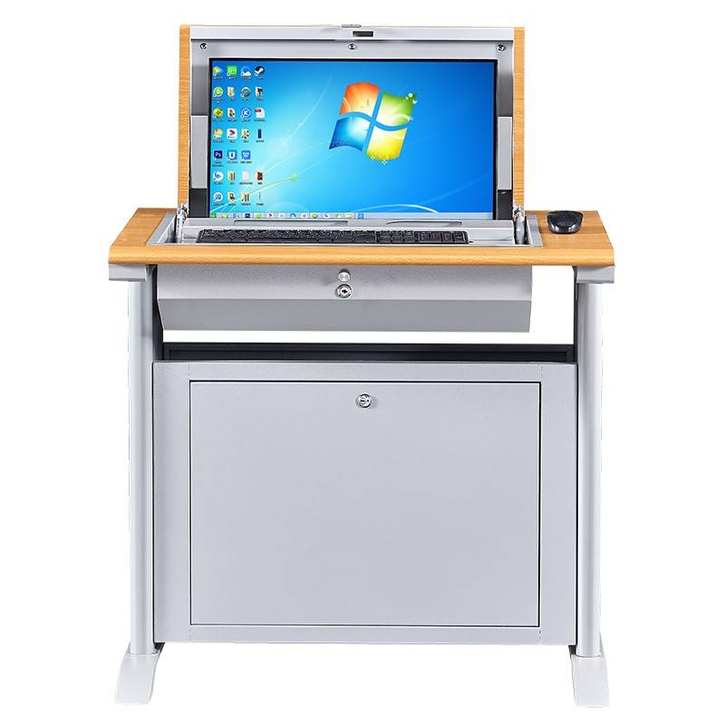 杰成通达 翻转电脑桌 培训桌高清大图