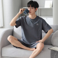 浪莎男士睡衣男夏季冰丝莫代尔薄款短袖短裤凉感可外穿家居服两件套装 主图优选 XL XXL 家居休闲