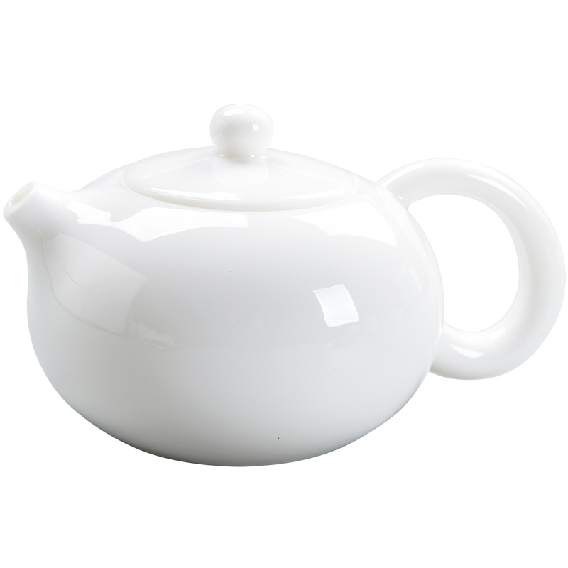 美帮汇德化功夫茶具提梁壶 茶道配件单壶侧把壶陶瓷西施壶高清大图
