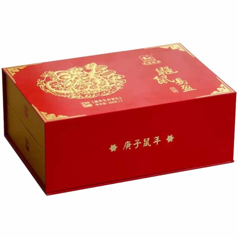 泾渭茯茶 陕西特产茯砖茶 生肖系列鼹鼠易盈茯茶礼盒1320g 伏茶黑茶礼品 鼹鼠易盈2019年份