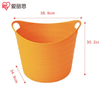 爱丽思IRIS 软质污衣篮硅胶衣物篮脏衣篮 SBK-350N 桔色