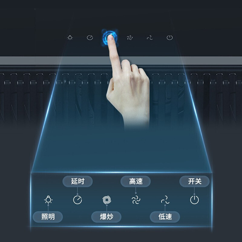 海尔油烟机CXW-219-IC196侧吸式大吸力400帕静压一级能效触摸控制喷涂面板高清大图