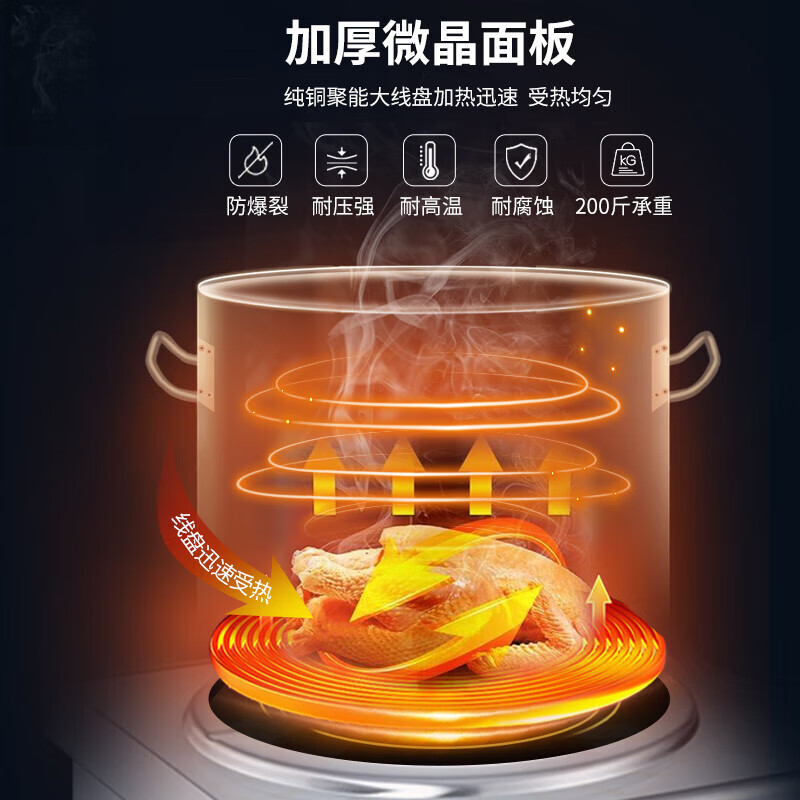 脉巴赫 商用电磁炉 大功率电磁炉单头高背汤炉灶汤炉 学校食堂熬汤煮粥双头高背汤灶15kw 工程款高清大图