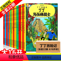 [大开本]丁丁历险记(全套22册) [正版]大开本丁丁历险记全套22册漫画书 埃尔热月球探险 6-8-9-12岁连环画卡