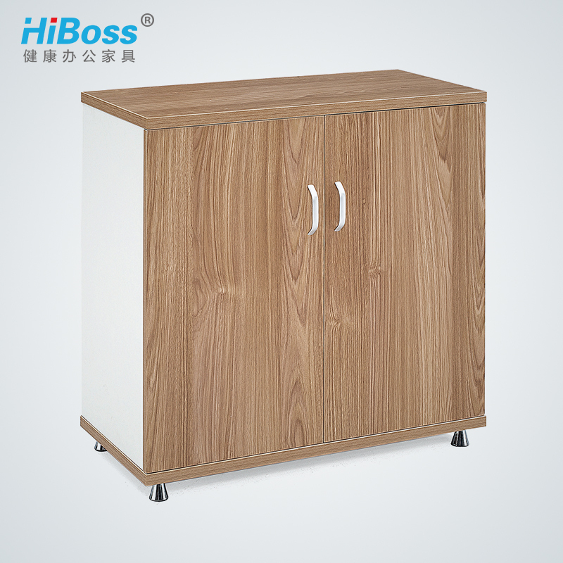 HiBoss办公家具两门矮柜矮柜木质储物柜办公室收纳柜资料柜茶水柜书柜