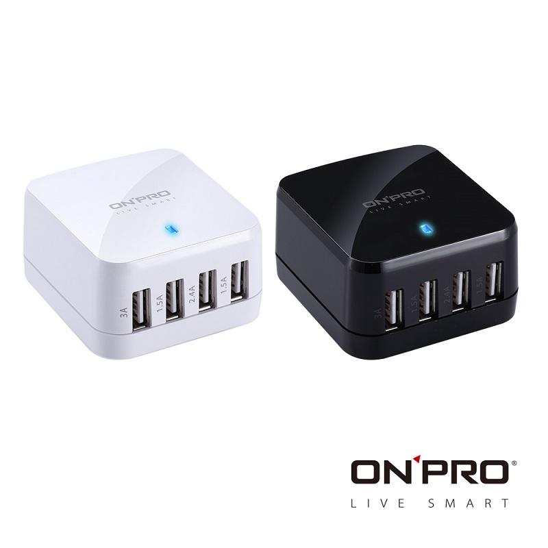 ONPRO OPUC-3P01W BK 3 Ports USB Universal Turbo Charger