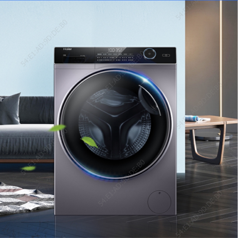 海尔(Haier)10公斤 大容量 变频 滚筒洗衣机 洗烘一体机 全自动家用 智能投放 XQG100-HBD14126L高清大图