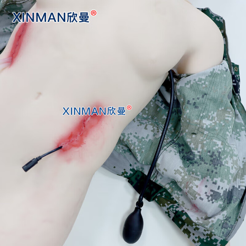 欣曼科教 基础伤情模拟人 卫勤战创伤救治技术训练模拟人 平板电脑控制 评估交互版XM-Y1012高清大图