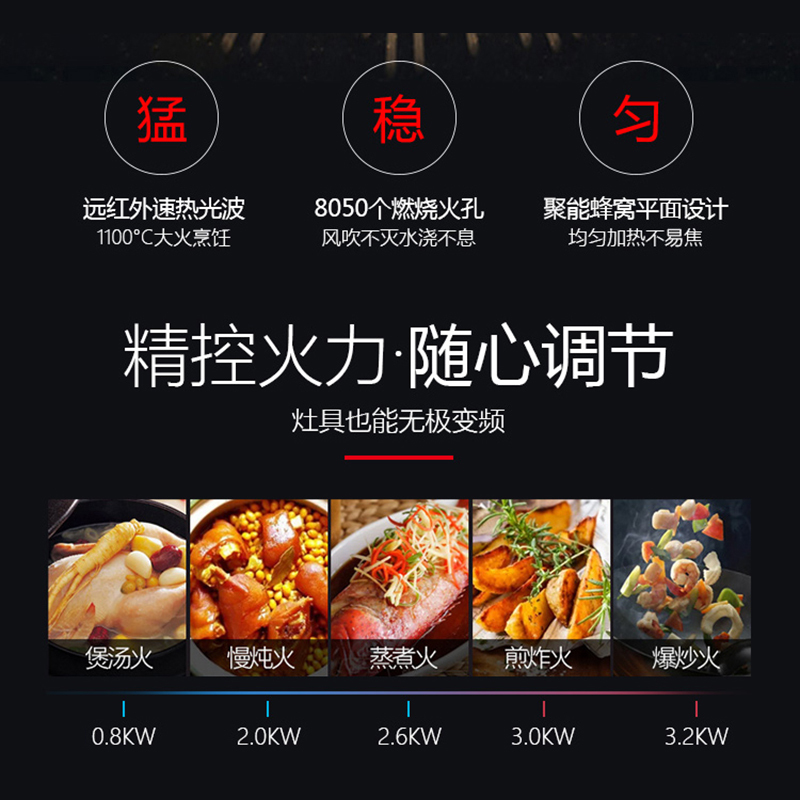 厨之宝燃气灶红外线家用天然气灶煤气灶嵌入式节能猛火灶C2330GD