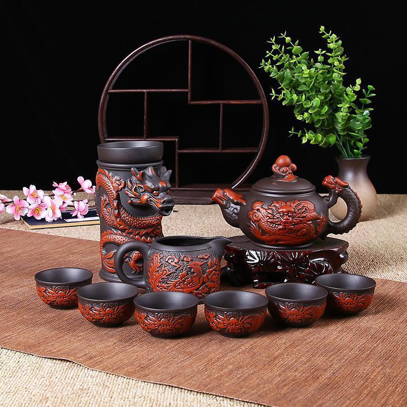 紫砂功夫茶具茶壶茶杯套装陶瓷家用懒人现代整套茶具简约泡茶器_503_69