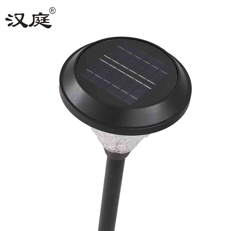 汉庭 大圆形太阳能草坪灯 245*675mm-白光暖光高清大图