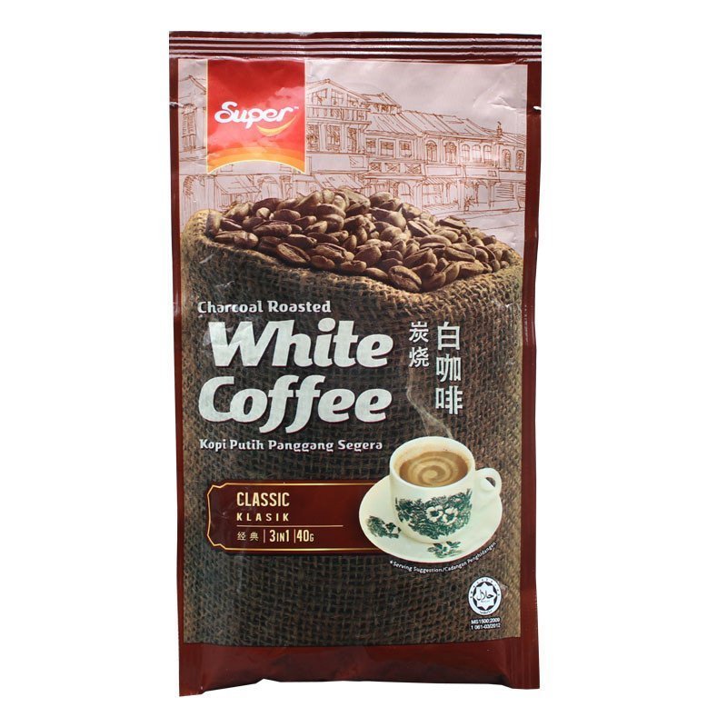 [买2送杯勺]马来西亚进口品牌白咖啡 Super超级炭烧经典原味三合一600g 速溶咖啡粉袋装