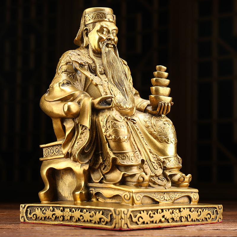 美帮汇铜土地公摆件 铜土地爷佛像摆件福德正神神像供奉摆件高清大图