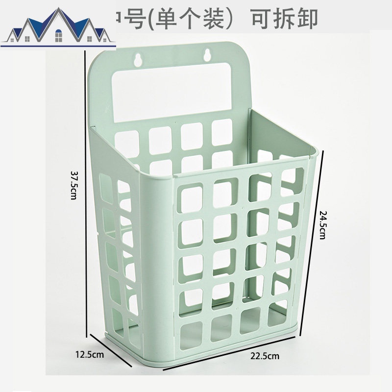 可折叠脏衣篮壁挂家用挂墙收纳筐浴室洗衣篮脏衣服收纳篮脏衣篓 三维工匠 中号可拆卸【浅绿】
