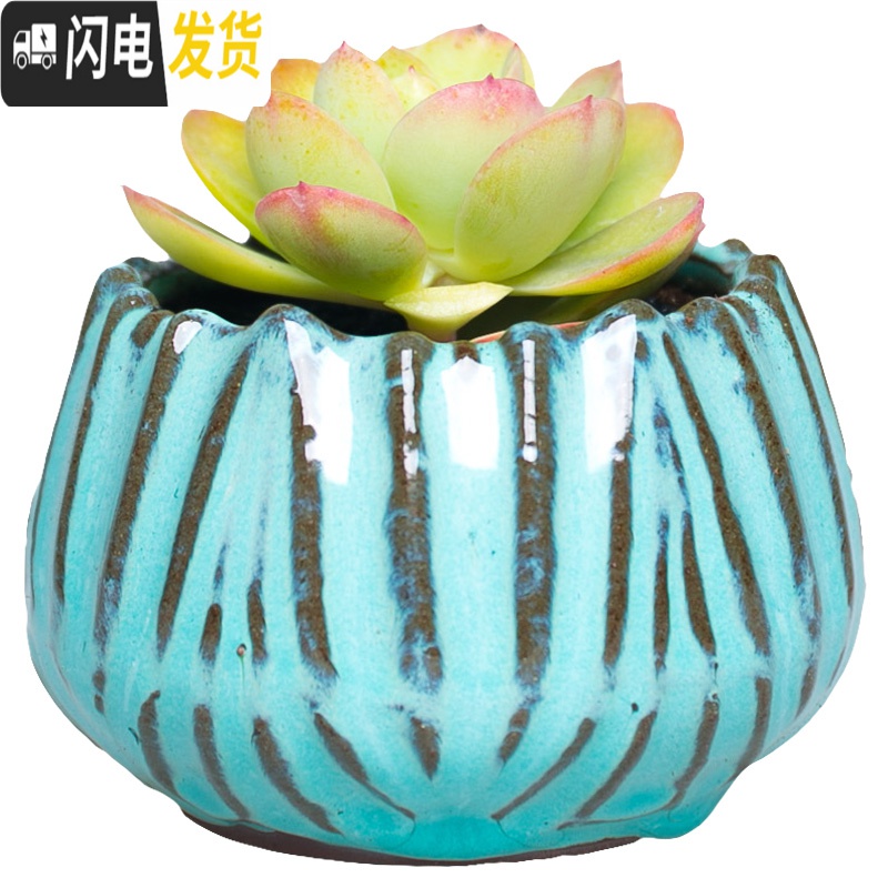 三维工匠多肉植物花盆器多肉花盆粗陶绿植物陶瓷简约塑料创意小中大号个性 X150-KAFEI 小花盆容器高清大图