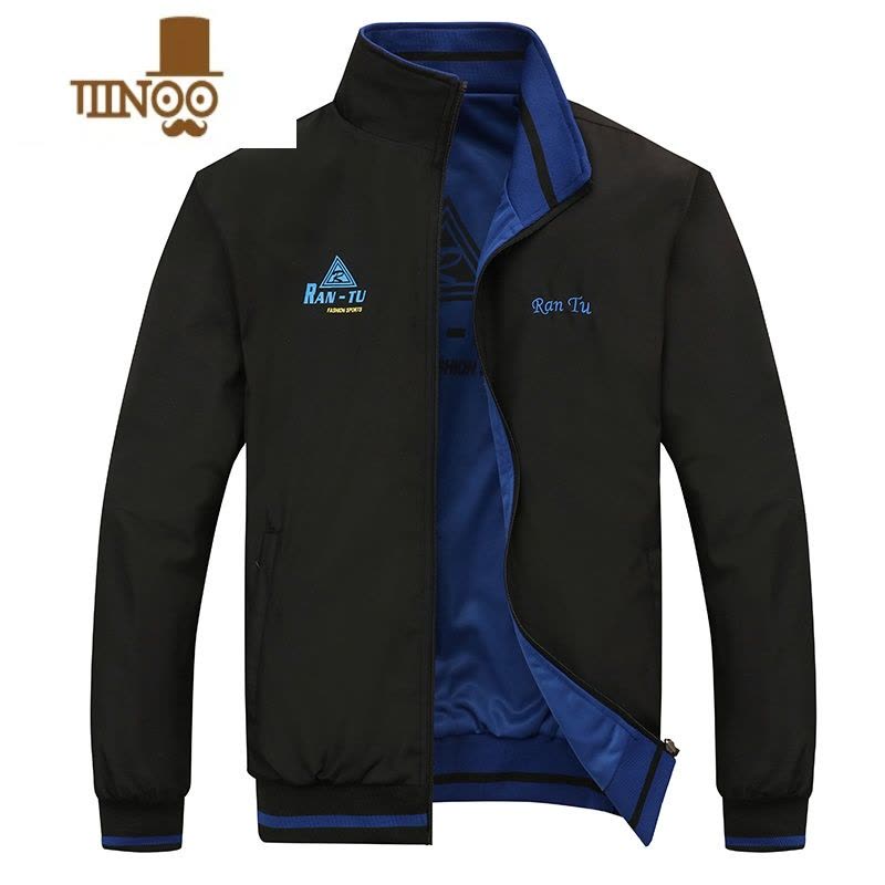 YANXU冬男式单衣运动夹克两面穿外套运动服秋季青年休闲外衣防风图片
