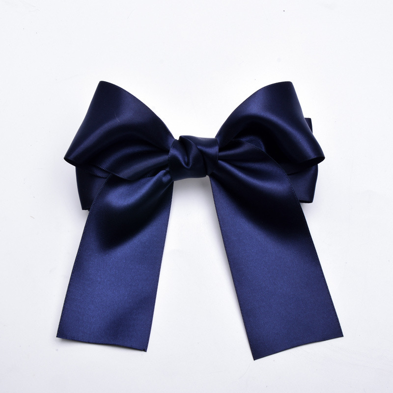 韩国发饰头饰品手工长丝带飘带超大蝴蝶结发夹弹簧夹顶夹马尾夹子