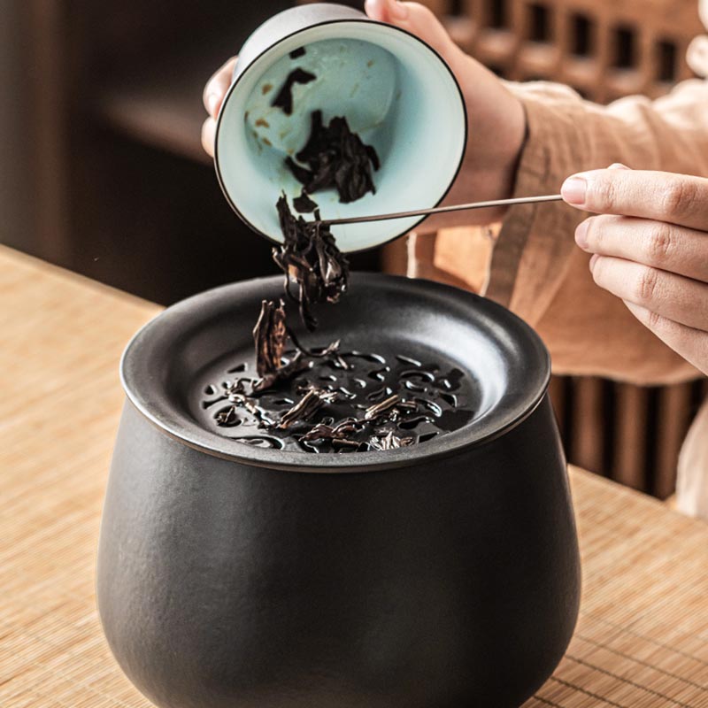 金杞陶瓷茶渣缸高清大图