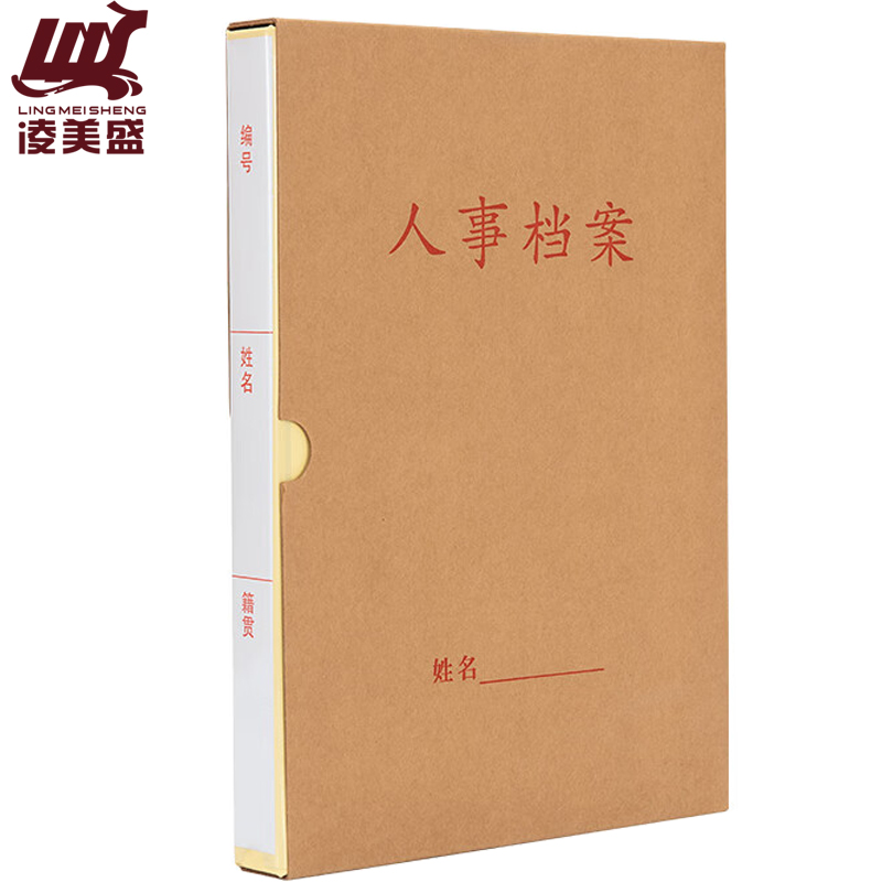 凌美盛 优选PP材质干部人事档案盒 A4新标准 三柱蛇簧夹 35mm背宽RSDA29-1/个高清大图