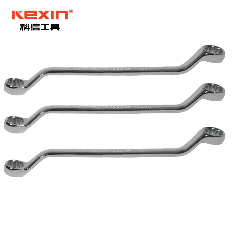 科信(kexin)全抛光铬钒钢双头梅花扳手 16*18mm KX641618A 2把