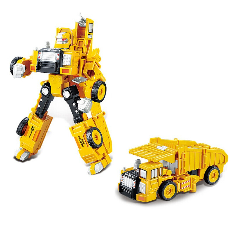 儿童合体变形机器人合金变形工程车挖掘机吊车铲车推土机汽车人生日