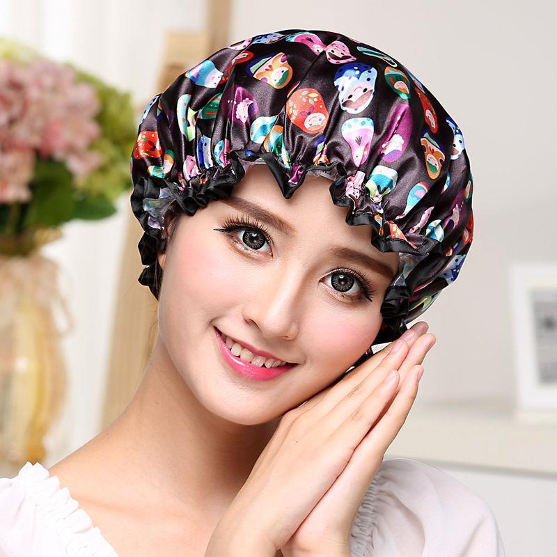 l0003 厨房防油烟防水帽子洗澡浴帽加厚双层防水浴帽护发洗澡用的头套