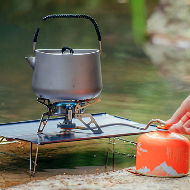 闪电客户外野餐用品野炊105野营燃气炉头防风便携炉子野火野外炉具