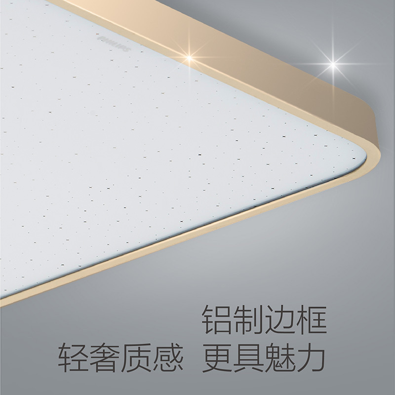飞利浦LED吸顶灯 客厅大灯书房卧室灯三室两厅套餐套装灯具现代简约吊顶灯具灯饰遥控调光调色 银河金色