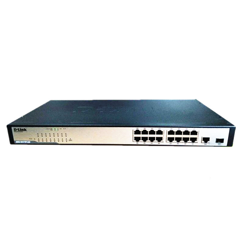 友讯(D-Link) DES-1017TP-CN 16口百兆PoE+1口千兆上联标准机架式网络交换机 单位:台