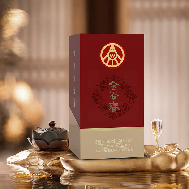 五粮液股份出品 金谷春52度浓香型 优级 白酒 500ml单瓶装