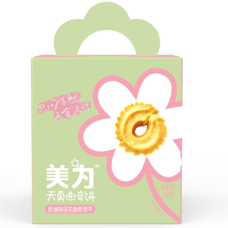 美为奶油味扭花曲奇饼干91G