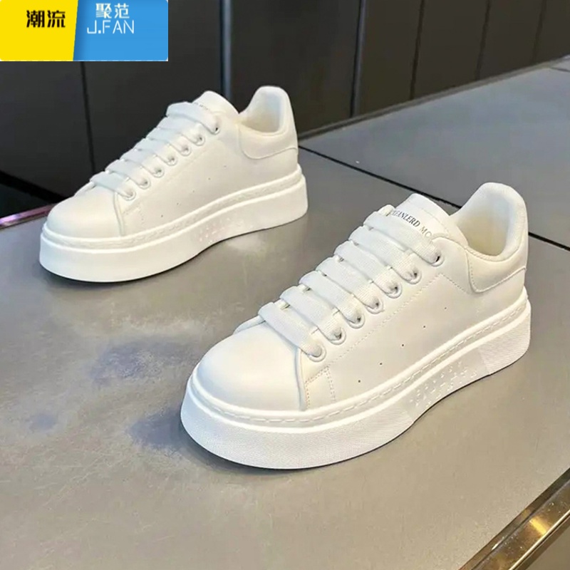 聚范男鞋夏季透气小众设计感百搭休闲板鞋潮牌高级感运动厚底小白潮鞋高清大图