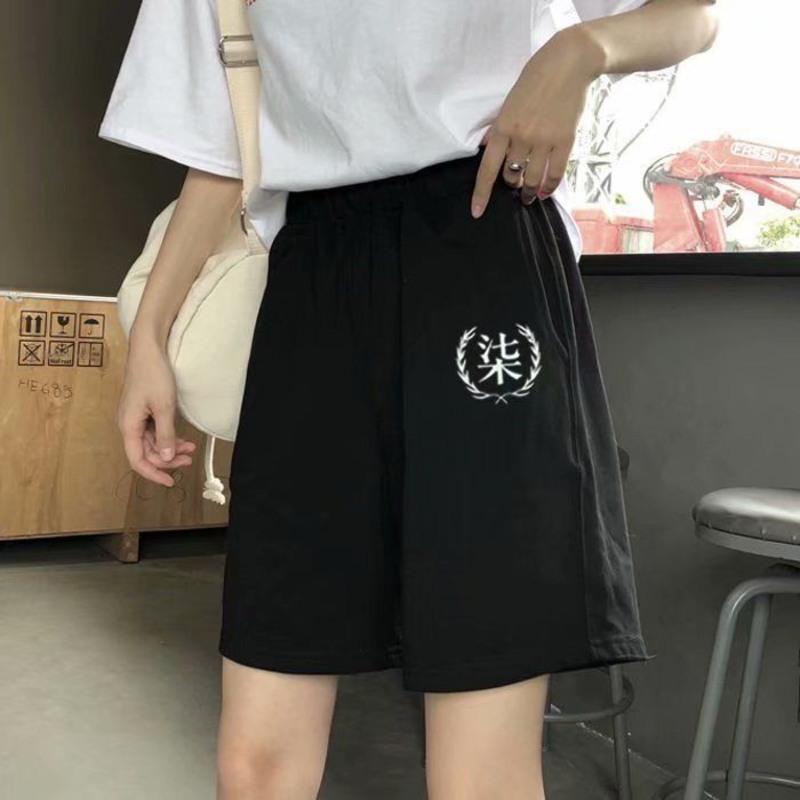 裤子 S 80-90 牛仔短裤女宽松韩版百搭潮流弹力紧身卷边裤夏秋季高腰显瘦阔腿裤